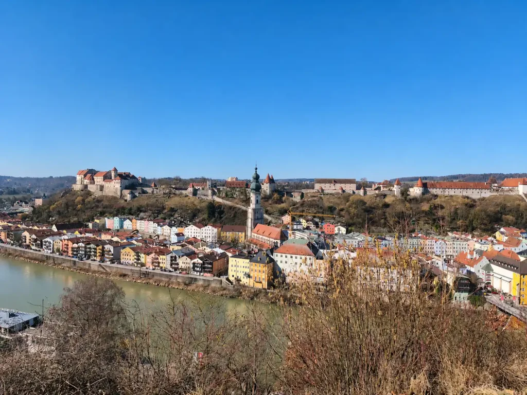 Stadtansicht von Burghausen an der Salzach